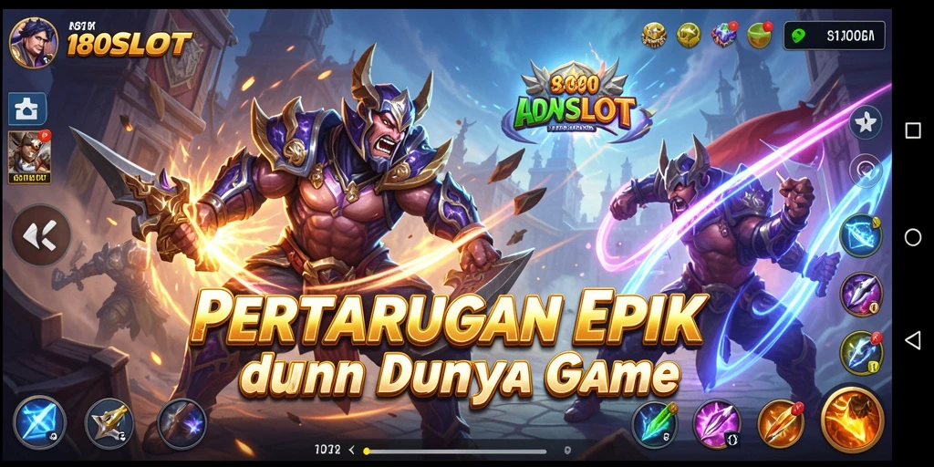 Gameplay menegangkan di arena pertempuran 180SLOT.