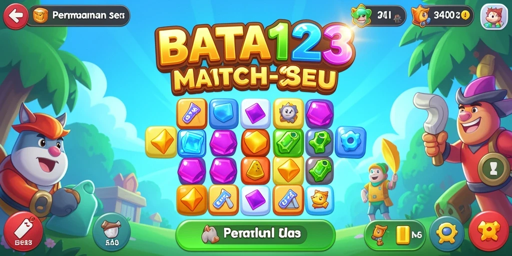 Tampilan gameplay menarik dari BATA123 dengan kombinasi warna cerah.