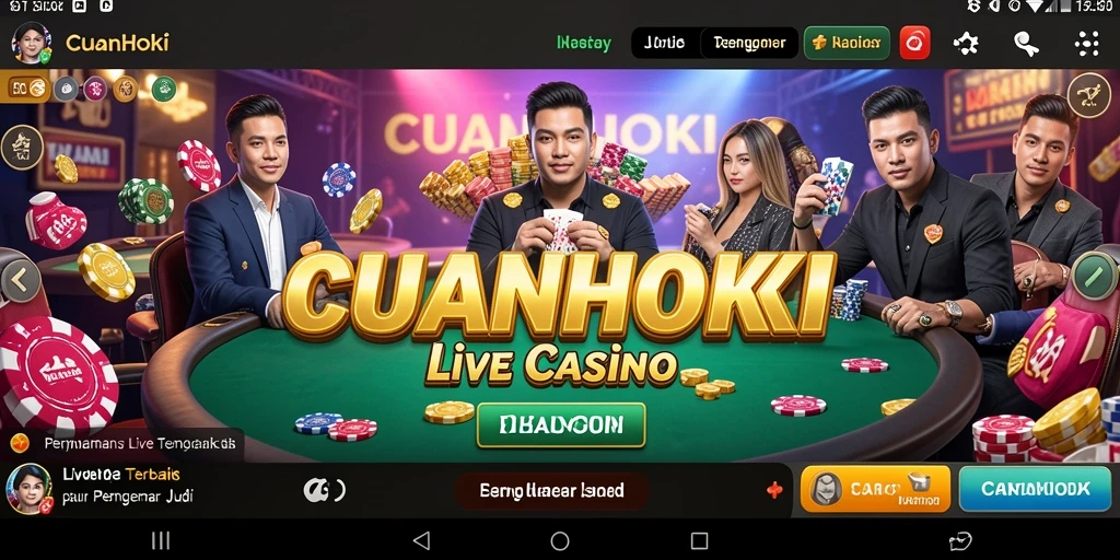 Tampilan mendebarkan gameplay Live Casino di CUANHOKI.