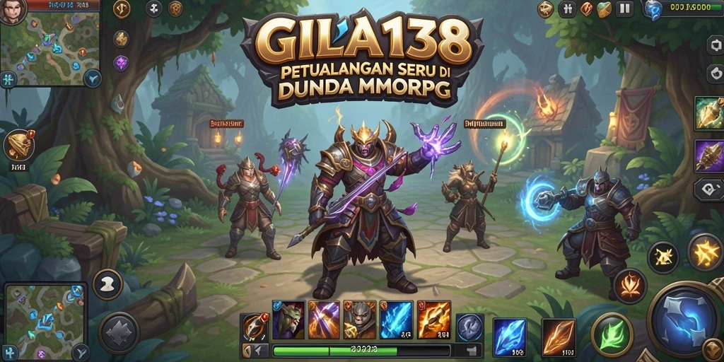 Tampilan gameplay seru GILA138 yang menunjukkan aksi pertarungan MMORPG.