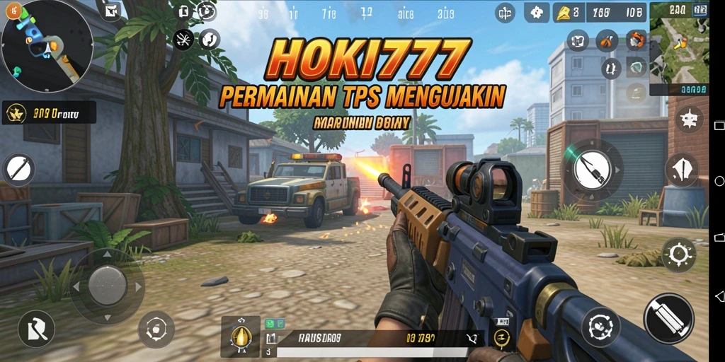 Gameplay HOKI777 yang penuh aksi dan seru di arena pertempuran.