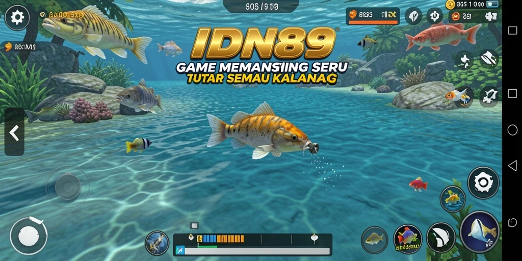 Tangkapan ikan menakjubkan di IDN89 dengan grafis yang realistis.