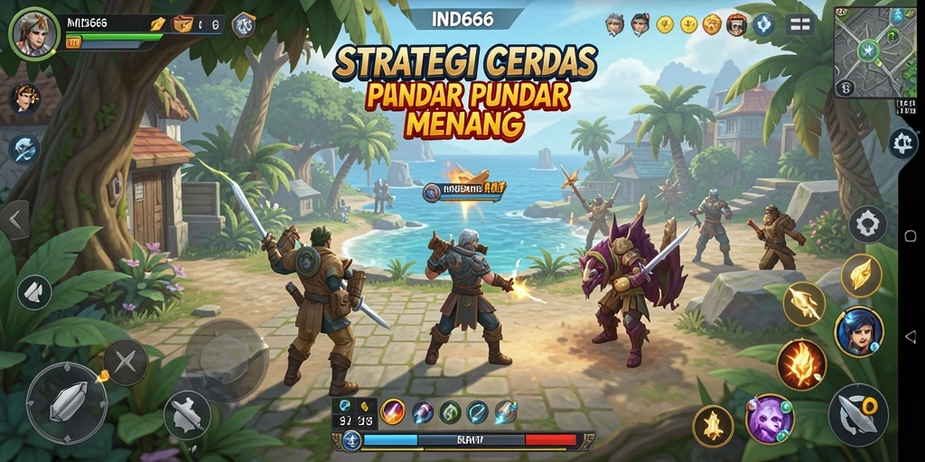 Tampilan gameplay seru dari IND666 saat pertempuran strategi.