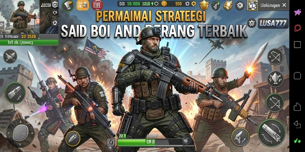 Tangkapan layar menunjukkan aksi strategis seru dalam LUSA777.