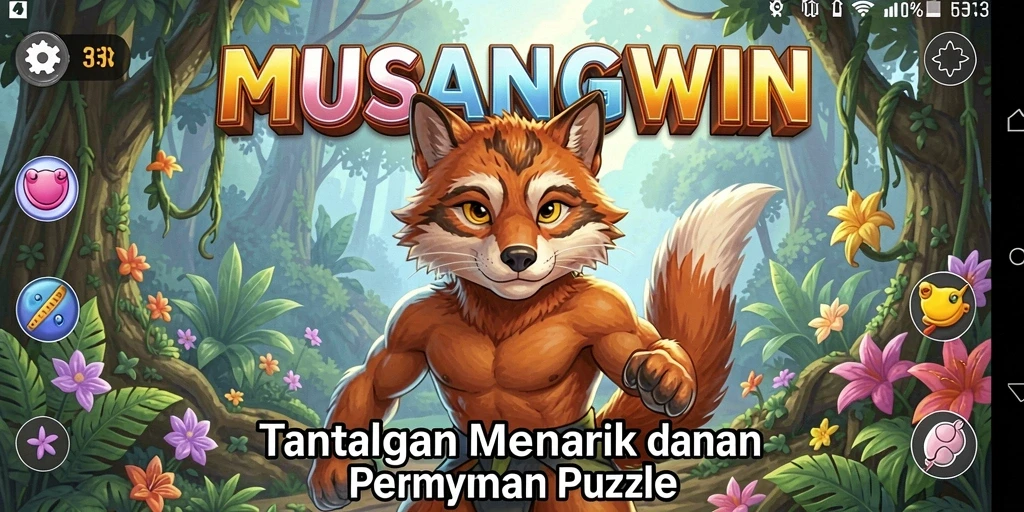 Tampilan gameplay MUSANGWIN yang seru dan menantang puzzle.