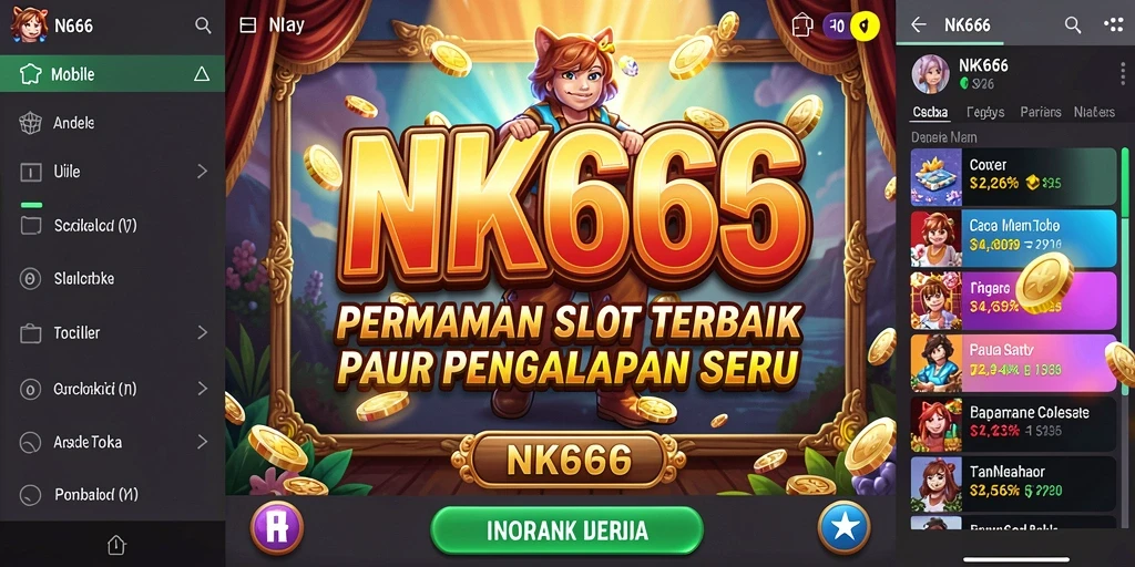 Tampilan gameplay NK666 yang mendebarkan dengan berbagai tema Slot.