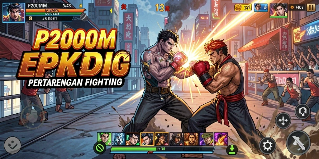 Tampilan gameplay P200M di arena pertarungan Fighting.