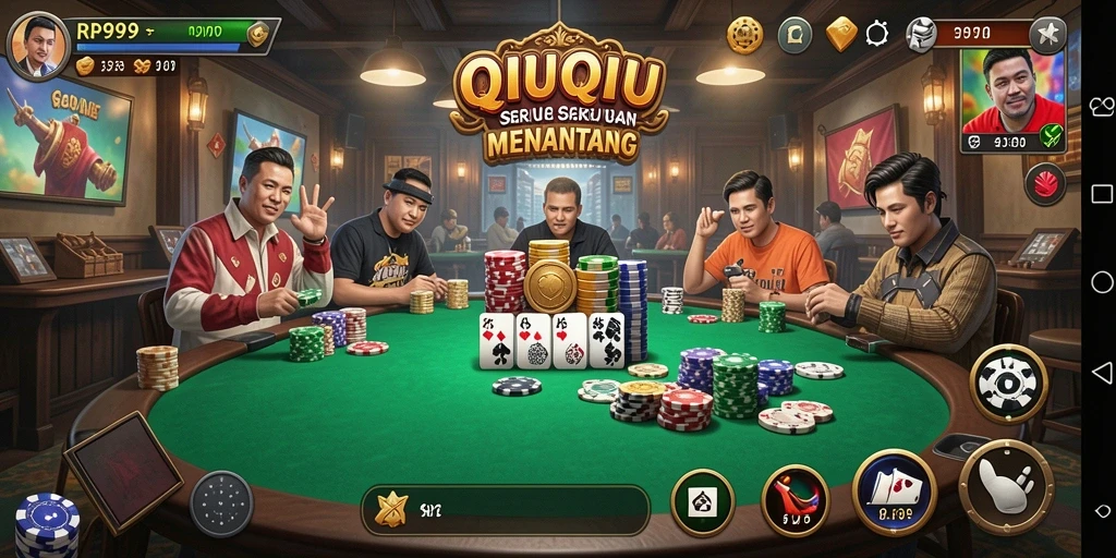Gameplay QiuQiu yang seru dan mendebarkan di RR999.