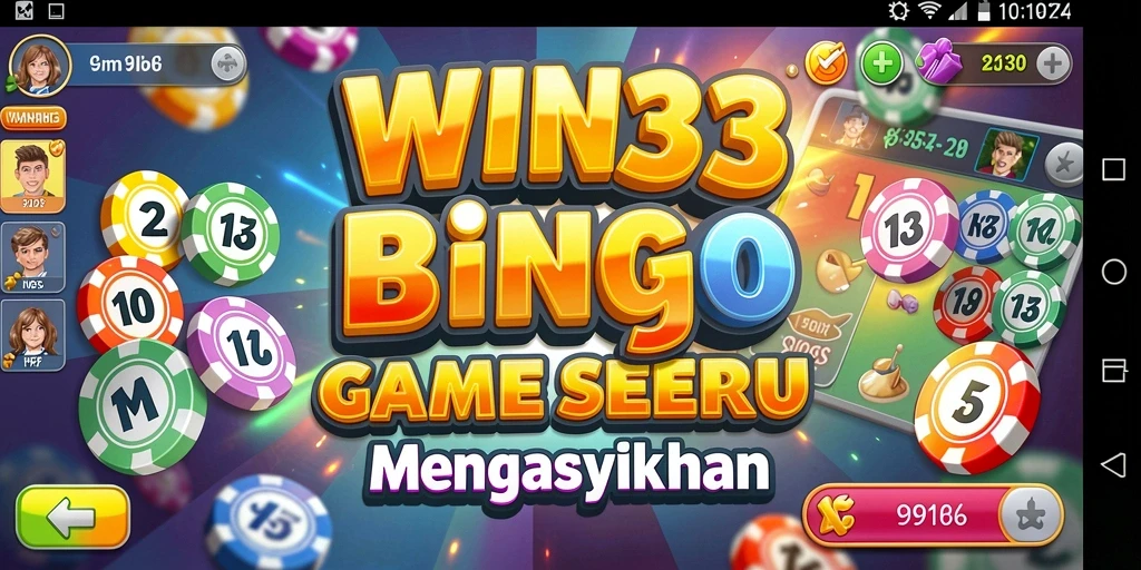 Screenshot utama WIN33: tampilan permainan Bingo yang mengasyikkan.
